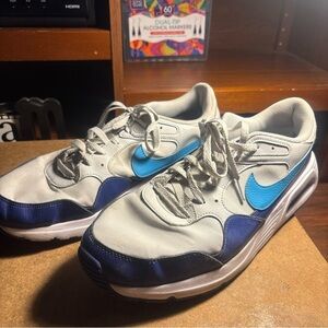 Nike White Mesh Air Max 2-toned Blue accents